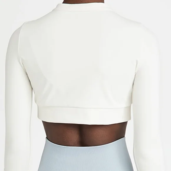 WeWoreWhat We Wore What Knit Cropped Cardigan Off White Viscose Button Down Top - Picture 7 of 12